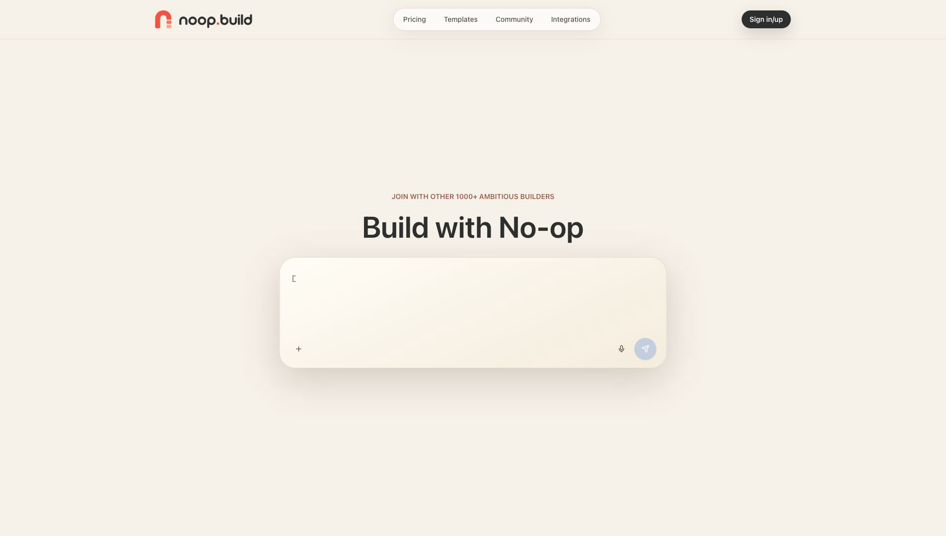 Noop product builder interface